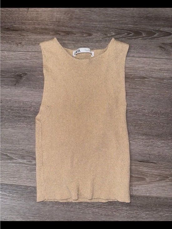 Zara Tops - Zara Beige Knit Tank Top